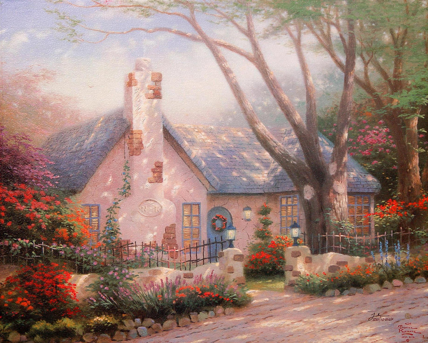 Thomas Kinkade - Morning Glory Cottage