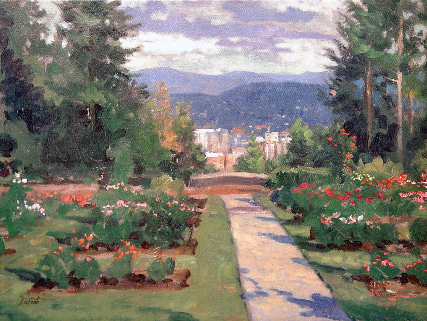 Thomas Kinkade - Rose Garden Portland