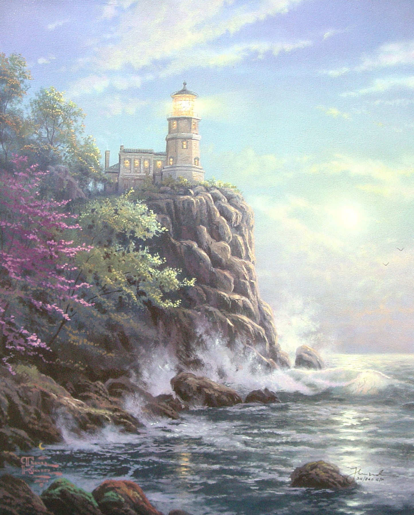Thomas Kinkade - Split Rock Light
