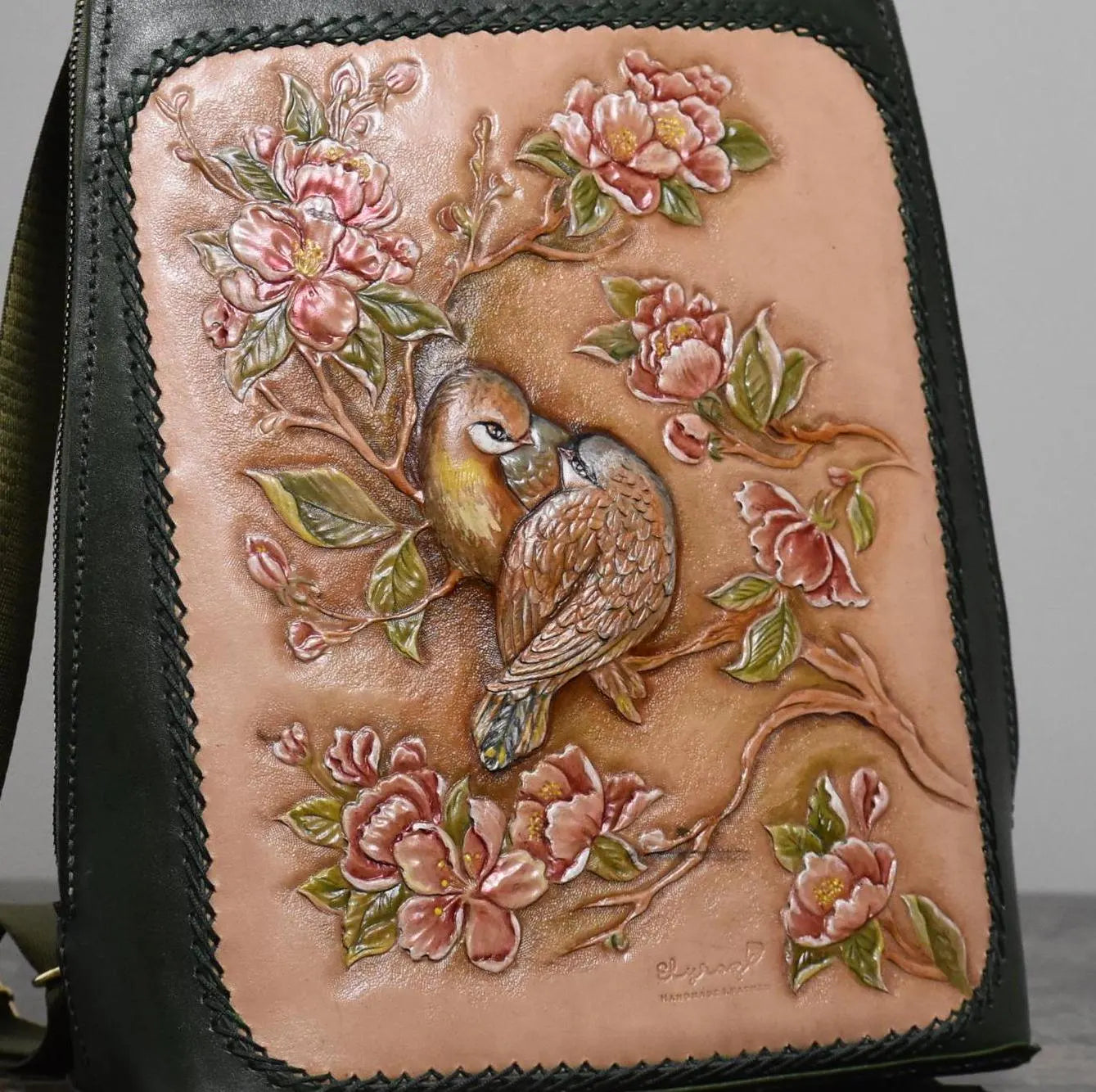 Gol-o-Morgh Luxury Women Handmade Leather Backpack