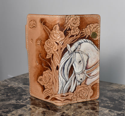 Rose & Stallion - Handcrafted Horse Design Leather Wallet