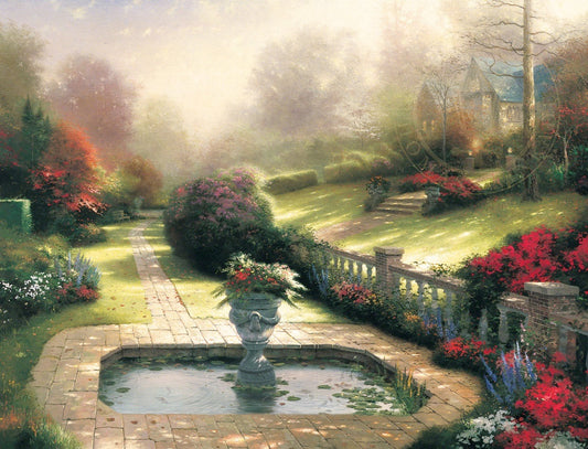 Thomas Kinkade - Gardens Beyond Autumn Gate