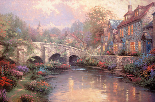 Thomas Kinkade - Cobblestone Brook