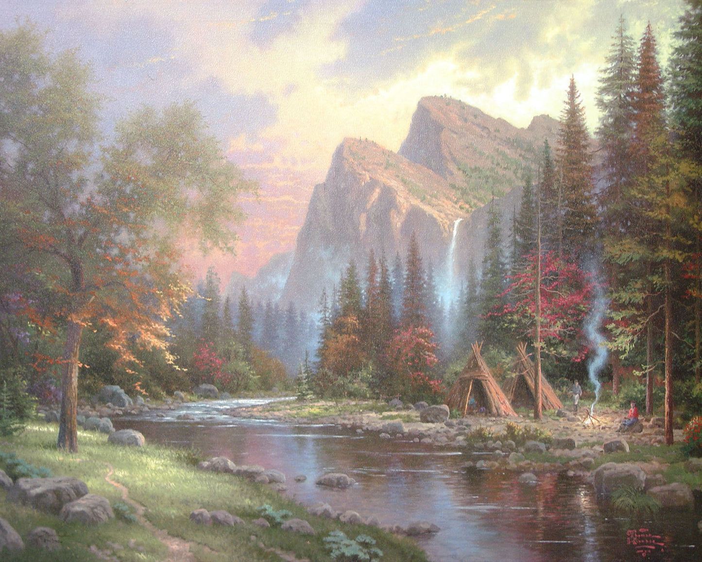 Thomas Kinkade - Mountains Declare His Glory