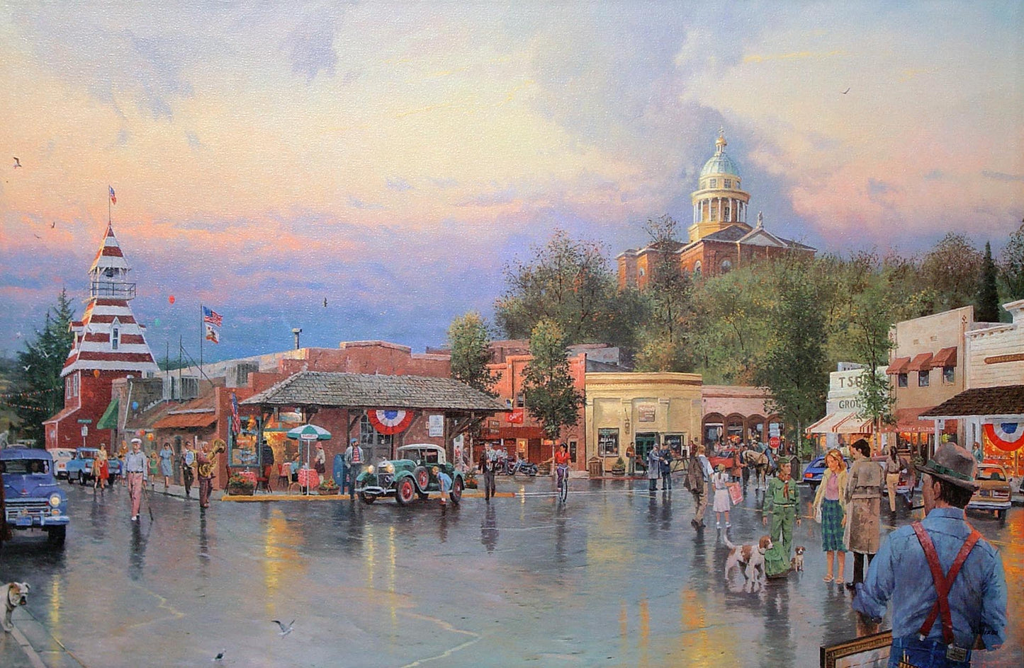 Thomas Kinkade - Main Street Courthouse